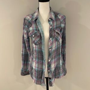 Rails plaid button down